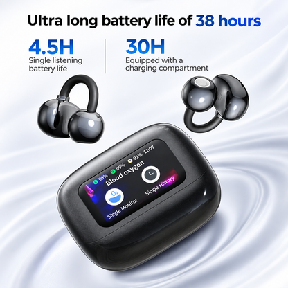 Smart Display Wireless Earbuds with ANC