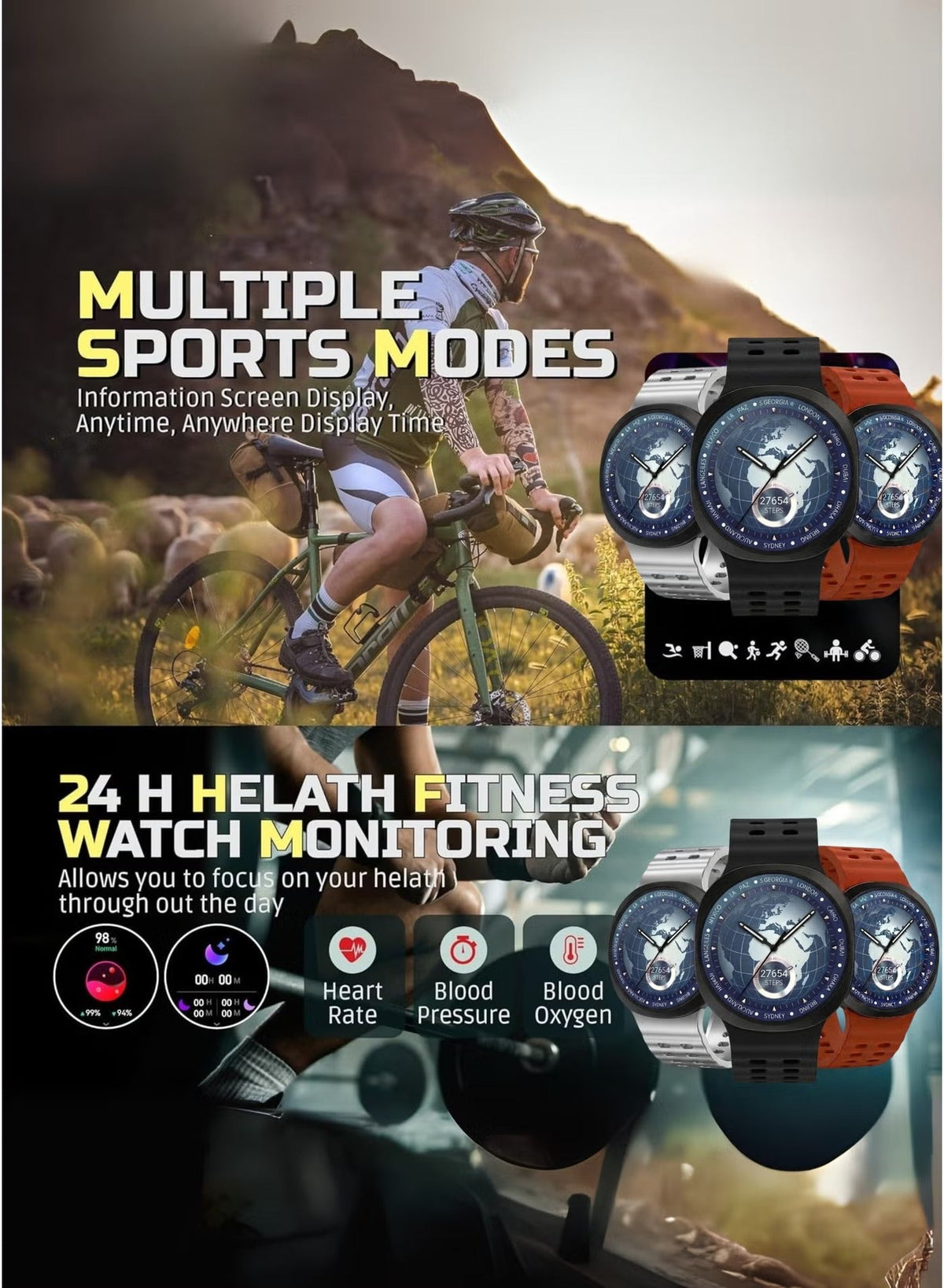 Wisme X62 Bluetooth Calling Smart Watch 1.28" Full Touch Screen